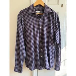 Peter Millar Men's Plaid Button Down Shirt, Size Large, EUC